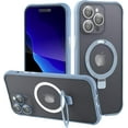 thumbnail image 1 of for iPhone 14 Pro Max Case with Magsafe Invisible Stand [Military Grade] Shockproof Slim Matte Full Camera Protective Magnetic Case for iPhone 14 Pro Max 6.7 Inch for Men Women Blue, 1 of 13