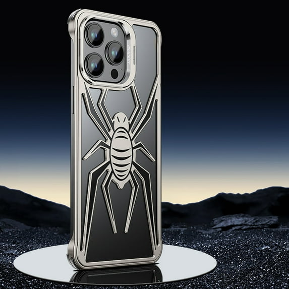 For iPhone 14 Pro Max Case with Metal Camera Lens Built-in Ring Stand Phone Case for Women Men,Spider pattern,airbag Anti-drop case ,Heavy Duty Military Grade Shockproof Rugged Bumper for Phone,D