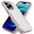 thumbnail image 1 of for iPhone 14 Pro Max Case, Phone Case Heavy Duty 2 in 1 Full Body Rugged Shockproof Hybrid Hard PC Soft TPU Bumper Drop Protective Girls Women Boy Men Covers for iPhone 14 Pro Max, White+Pink, 1 of 8