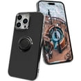 thumbnail image 1 of iPhone 14 Pro Max Case with Ring Holder Magnetic Kickstand, Slim Thin TPU [Soft Microfiber Lining] Anti-Scratch Matte Full-Body Shockproof Protective Phone Case for iPhone 14 Pro Max Black, 1 of 12