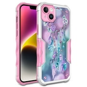 iPhone 14 Pro Max Case, Rosebono Hybrid Dual Layer Graphic Design Pattern Heavy Duty Protection Case For iPhone 14 Pro Max Dream Catcher