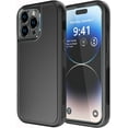 thumbnail image 1 of for iPhone 14 Pro Max Case [Shockproof] [Dropproof] [with Tempered Glass Screen Protector + Camera Lens Protector],Heavy Duty Protection Phone Case for Apple iPhone 14 Pro Max (Black), 1 of 8