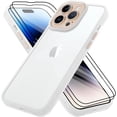 thumbnail image 1 of for iPhone 14 Pro Max Case Sparkly Diamond Crystal Metal Bling Camera Lens Cover Back Clear & Matte Bumper Silicone Shockproof Protective Case + Screen Protector for Girls and Women -Gold, 1 of 6