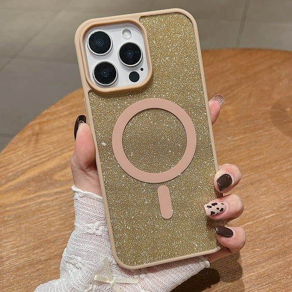 for iPhone 14 Pro Max Case, Sparkly Glitter Bling Back, Magnetic Support for MagSafe Shockproof Case, Crystal and Clear High-Duty Protection for iPhone 14 Pro Max Case -Sparkly Glitter