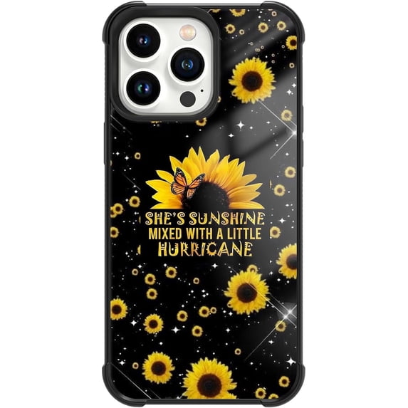 for iPhone 14 Pro Max Case Sunflower A Pattern Hard PC Back and Soft TPU Sides Non-Slip Slim Thin Scratchproof Shockproof Protective Cute Phone Case for iPhone 14 Pro Max 5G