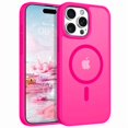 thumbnail image 1 of for iPhone 14 Pro Max Case Super Magnetic [Compatible with MagSafe] TPU Protective Translucent Matte Smooth, phone case for iphone 14 Pro Max,Hot Pink, 1 of 5