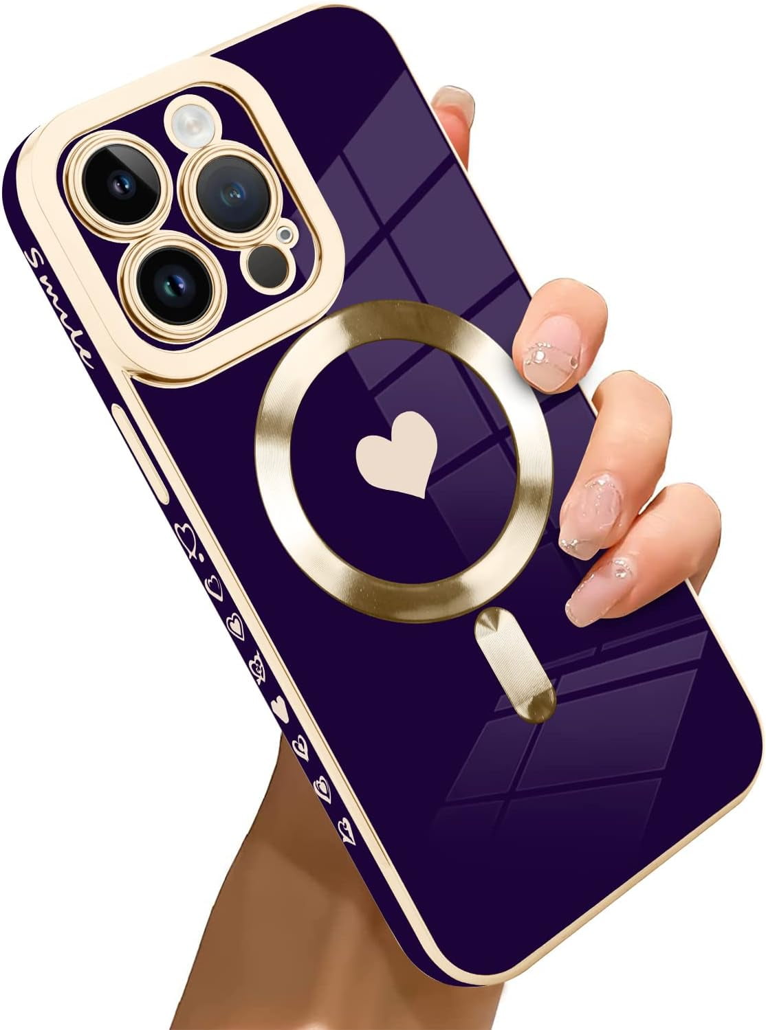 for iPhone 14 Pro Max Case [Support Magsafe] Love Heart Pattern ...