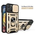 thumbnail image 1 of iPhone 14 Pro Max Case, TECH CIRCLE 360 Ring Kickstand Magnetic & Slide Camera Protector Military-Grade Rugged Hybrid Protective Cover for Apple iPhone 14 Pro Max 6.7 inch 2022,Gold, 1 of 11
