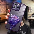 thumbnail image 1 of for iPhone 14 Pro Max Case for Women Girls Fairy Rose Floral Built-in Glitter Sparkly Screen Protector Camera Protection Lens Shockproof Pattern Elegant Crystal Phone Case -Purple, 1 of 13