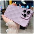 thumbnail image 1 of for iPhone 14 Pro Max Case for Women Men, 3D Honeycomb Pattern Bump Feel, Thin Slim Soft Back Cover Raised Camera Protection Phone Case for iPhone 14 Pro Max (6.7") - Light Purple, 1 of 10