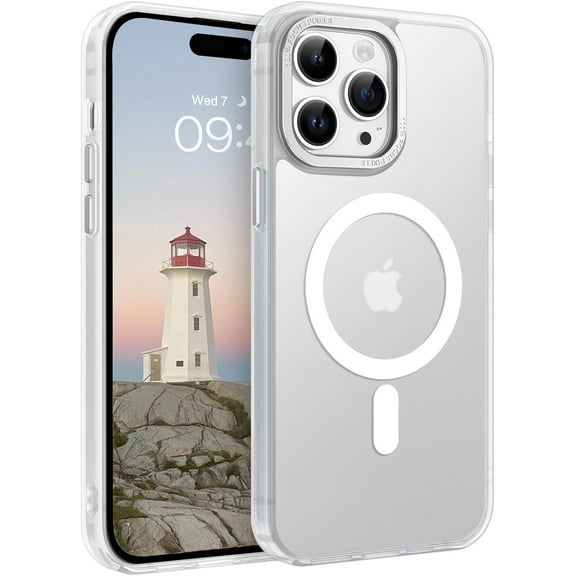 iPhone 14 Pro Max Case, iPhone 14 Pro Max Phone Case Compatible with Magsafe Translucent Matte Slim Anti-Scratch Military Grade Protective Magnetic iPhone 14 Pro Max Case for Men, White