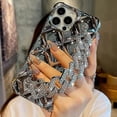 thumbnail image 1 of iPhone 14 Pro Max Glitter Diamond Case with Wrist Strap Loop, Girly Cute Bling Sparkle Shiny Rhinestones Shockproof Soft Bumper Protective Women Case for iPhone 14 Pro Max 6.7 Inch (Silver), 1 of 4