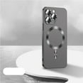 thumbnail image 1 of for iPhone 14 Pro Max Liquid Case with Camera Lens Protector, Compatible with Magsafe Luxury Magnetic Phone Case for Men Women Girls Shockproof Matte Bumper Phone Case Cover - Gray, 1 of 10