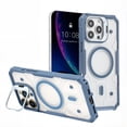 thumbnail image 1 of for iPhone 14 Pro Max Magnetic Case, with Built-in Lens Stand, Military-Grade Drop Protection, Transparent Shockproof Slim Case Compatible with Mag-Safe for iPhone 14 Pro Max Women Girls, Blue, 1 of 8