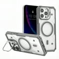 thumbnail image 1 of for iPhone 14 Pro Max Magnetic Case, with Built-in Lens Stand, Military-Grade Drop Protection, Transparent Shockproof Slim Case Compatible with Mag-Safe for iPhone 14 Pro Max Women Girls, Gray, 1 of 8