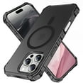 thumbnail image 1 of for iPhone 14 Pro Max Magnetic Case, Support Mag-Safe Charging, Anti-Fingerprint Slim Shockproof Rugged Wave Edge Frame Design Phone Case Cover for iPhone 14 Pro Max, Black, 1 of 6