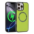 thumbnail image 1 of for iPhone 14 Pro Max Magnetic PU Leather Case, Compatible with MagSafe, Classic Wireless Charging Shock Absorbing Ultra Slim Grip Friendly Drop Protective Back Cover, Green, 1 of 9