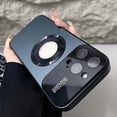 thumbnail image 1 of For iPhone 14 Pro Max Magnetic Phone Case,Built-in Camera Lens Protector,Logo View Designing,Compatible with MagSafe,Shockproof Military Grade Drop Protection Ultra Slim Phone Case Cover,Black, 1 of 8