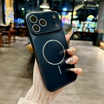 For iPhone 14 Pro Max Magnetic Phone Case,Compatible with Mag-safe,With Lens Protector,Shape Like Real Machine,Ultra Slim Shockproof Anti-Scratch Protection Anti-fall Durable Phone Case,Darkblue