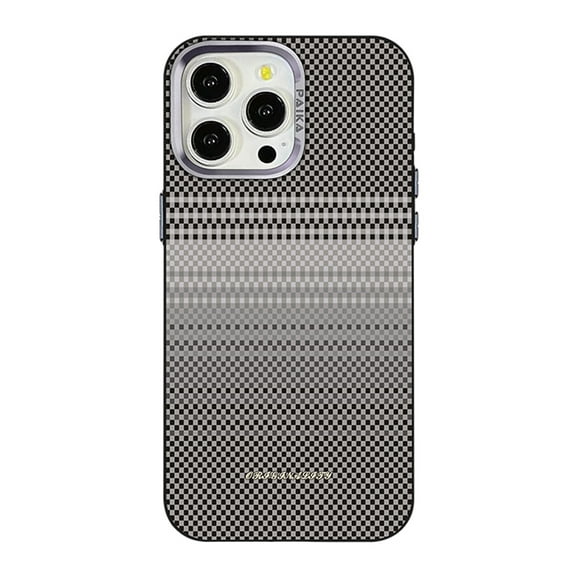 For iPhone 14 Pro Max Magnetic Phone Case,Support Mag-Safe,Gradual Checkerboard Pattern Design,Shockproof Military-Grade Protection Slim Non-Slip Anti-Scratch Rugged Phone Case,Black
