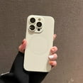 thumbnail image 1 of for iPhone 14 Pro Max Magnetic Soft Case, Compatible with MagSafe, with Lens Protector Liquid Silicone Shockproof Protective Lightweight Men Women Phone Case Cover for iPhone 14 Pro Max, White, 1 of 11