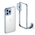 thumbnail image 1 of For iPhone 14 Pro Max Metal Bumper Phone Case,Bumper Frame Slim Fit No Back Design Excellent Heat Dissipation,with Lens Protection,Shockproof Anti-fall Rugged Frame Phone Case,Blue, 1 of 8