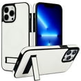 thumbnail image 1 of for iPhone 14 Pro Max PU Leather Back Case, Built-in Invisible Stand [Compatible with Magsafe] Protective Slim Kickstand Anti-fall Phone Cover Compatible with iPhone 14 Pro Max, White, 1 of 8