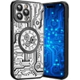 thumbnail image 1 of for iPhone 14 Pro Max Phone Case, Compatible with Magsafe Magnetic Cases, Transparent Luxurly Plated Pattern Design for Men Women,Soft Shockproof Camera Lens Protective Back Cover, Black, 1 of 11