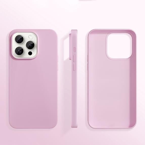 for iPhone 14 Pro Max Phone Case Liquid Silicone,Minimalist Thin Slim Soft Rubber Gel TPU Plain Simple Cover for Women Girl Cute, Matte Solid Color Shockproof Cover For iPhone 14 Pro Max,Cherrypink