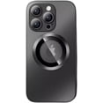 thumbnail image 1 of for iPhone 14 Pro Max Phone Case Magnetic AG Glass Frosted Case with Camera Lens Protector for iPhone 14 Pro Max Compatible with Magsafe Slim Full Body Protective Cover for Women Men-Black, 1 of 12