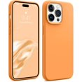 thumbnail image 1 of iPhone 14 Pro Max Phone Case, Premium Liquld Silicone Case, Full-Body Shockproof Protective, Anti-Scratch Soft Microfiber Lining, Ultra Slim Thin Cover, 6.7 inch, Orange, 1 of 14