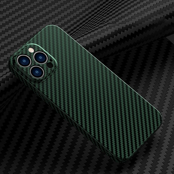 for iPhone 14 Pro Max Phone Case,Slim Hard PC + Soft TPU Lightweight Anti-Scratch Shock Absorption Carbon Fibre Durable Protective Case Wireless Charing Cover for iPhone 14 Pro Max, Green