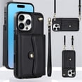 thumbnail image 1 of For iPhone 14 Pro Max RFID Blocking Protective Purse Wallet Case Magnetic Organ Style Flip Cover Multi-Card Slots Pocket With Detachable Shoulder Strap And Wrist Strap,White,For iPhone 14 Pro Max, 1 of 8