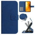 thumbnail image 1 of for iPhone 14 Pro Max Wallet Case, Flip Case PU Leather Soft TPU Embossed Folio Magnetic Adjustable Kickstand Crossbody Strap Cover Card Slots Fall Prevention Case for iPhone 14 Pro Max, Darkblue, 1 of 10