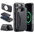 thumbnail image 1 of for iPhone 14 Pro Max Wallet Case with Kickstand, Detachable Magnetic Card Holder, RFID Blocking PU Leather Cover, Drop Protective Classic Flip Back Case for iPhone 14 Pro Max, Black, 1 of 10