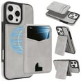 thumbnail image 1 of for iPhone 14 Pro Max Wallet Case with RFID Blocking 5 Card Slots, PU Leather + TPU 2-in-1 Detachable Magnetic Back Cover, Kickstand Drop Protective Flip Folio Case for Men and Women, Gray, 1 of 11