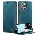 thumbnail image 1 of for iPhone 14 Pro Max Wallet Case with [RFID Blocking] Retro Premium PU Leather Flip Folio Strong Magnetic Closure, Kickstand, Card Slots, Flip Book Style Cover For Apple iPhone 14 Pro Max,
Blue, 1 of 9