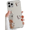 thumbnail image 1 of iPhone 14 Pro Mirror Case Flexible Cute Heart Soft Silicone Clear Makeup Mirror Women Girls Shockproof Protect Cover Case for iPhone 14 Pro, 1 of 9