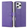 thumbnail image 1 of for iPhone 14 Pro Wallet Case with RFID Blocking Credit Card Holder, Magnetic Clasp PU Leather Folio Flip Kickstand Protective Shockproof Cover Women Men for iPhone 14 Pro,Purple, 1 of 10