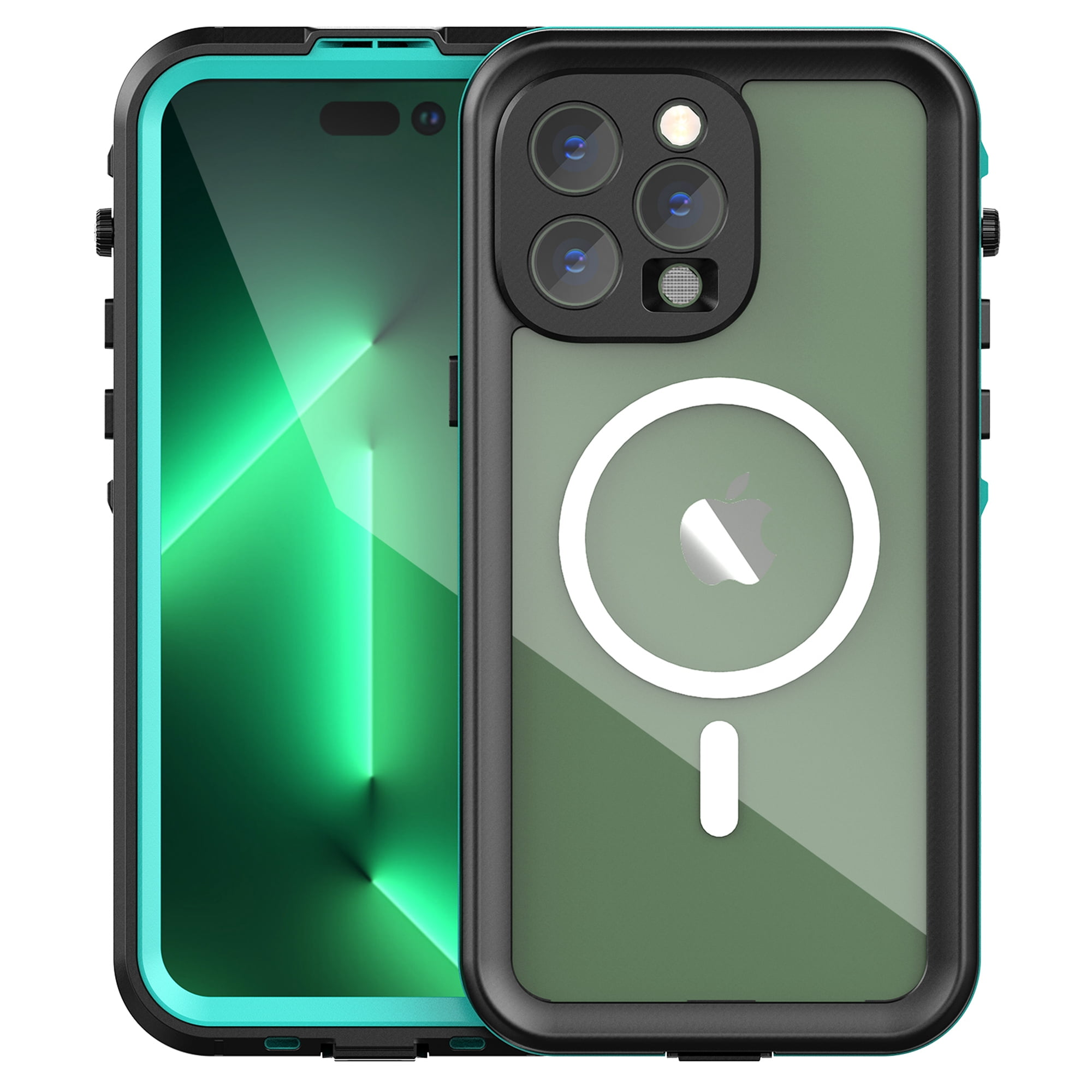 iPhone 14 Pro Waterproof Case, Dteck Full Body Heavy Duty Protection Full Sealed Cover Shockproof Dustproof Built-in Clear Screen Protector Rugged Case for iPhone 14 Pro 6.1 inch 2022, Blue