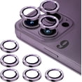thumbnail image 1 of iPhone 14 Pro/iPhone 14 Pro Max Camera Lens Protector, [Night Shooting Mode] Anti-Scratch HD Tempered Glass Camera Cover Screen Protector Metal Ring Accessories -Purple Glitter, 1 of 13
