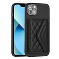 thumbnail image 1 of for iPhone 14 Slim Case with Card Holders and Strap for Women, iPhone 14 Phone Case Wallet PU Leather Kickstand RFID Blocking Flip Shockproof Wallet Case - Black, 1 of 11