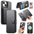 thumbnail image 1 of for iPhone 14 Wallet Case with Card Holder & Detachable Magnetic Case, PU Leather All-Round Protective Cover with RFID Blocking, Stand, Wristband, Support Wireless Charging, Black, 1 of 14