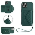 thumbnail image 1 of for iPhone 14 Wallet Case with Card Holder, Elegant Durable PU Leather Protective Magnetic Closure Flip Phone Cover Kickstand RFID Blocking for Women Girls for iPhone 14, Green, 1 of 8