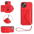 thumbnail image 1 of for iPhone 14 Wallet Case with Card Holder, Elegant Durable PU Leather Protective Magnetic Closure Flip Phone Cover Kickstand RFID Blocking for Women Girls for iPhone 14, Red, 1 of 8