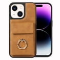 thumbnail image 1 of for iPhone 14 Wallet Case with Credit Card Holder and 360° Rotation Ring Stand, Flip PU Leather Shockproof Fingerprint-Proof Detachable 2 In 1 Phone Cover for iPhone 14, Brown, 1 of 7