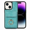 thumbnail image 1 of for iPhone 14 Wallet Case with Credit Card Holder and 360° Rotation Ring Stand, Flip PU Leather Shockproof Fingerprint-Proof Detachable 2 In 1 Phone Cover for iPhone 14, Green, 1 of 7