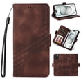 thumbnail image 1 of for iPhone 14 Wallet Case, Pattern PU Leather Purse Phone Case with [Credit Card Slots] [Wrist Strap] Flip Stand Shockproof Full Body Protective Cover for iPhone 14, Coffee, 1 of 10