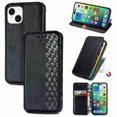 thumbnail image 1 of for iPhone 14 Wallet Case, Vintage PU Leather Flip Case with Card Holder Kickstand Hidden Magnet Folio Case Book Cover Compatible with iPhone 14 - Black, 1 of 8