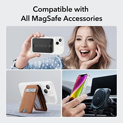 for iPhone 14/iPhone 13 Case, Compatible with MagSafe, Classic Hybrid Magnetic Mobile Phone Case iPhone 14/13 Case, Military Standard, Drop Protection, Clear